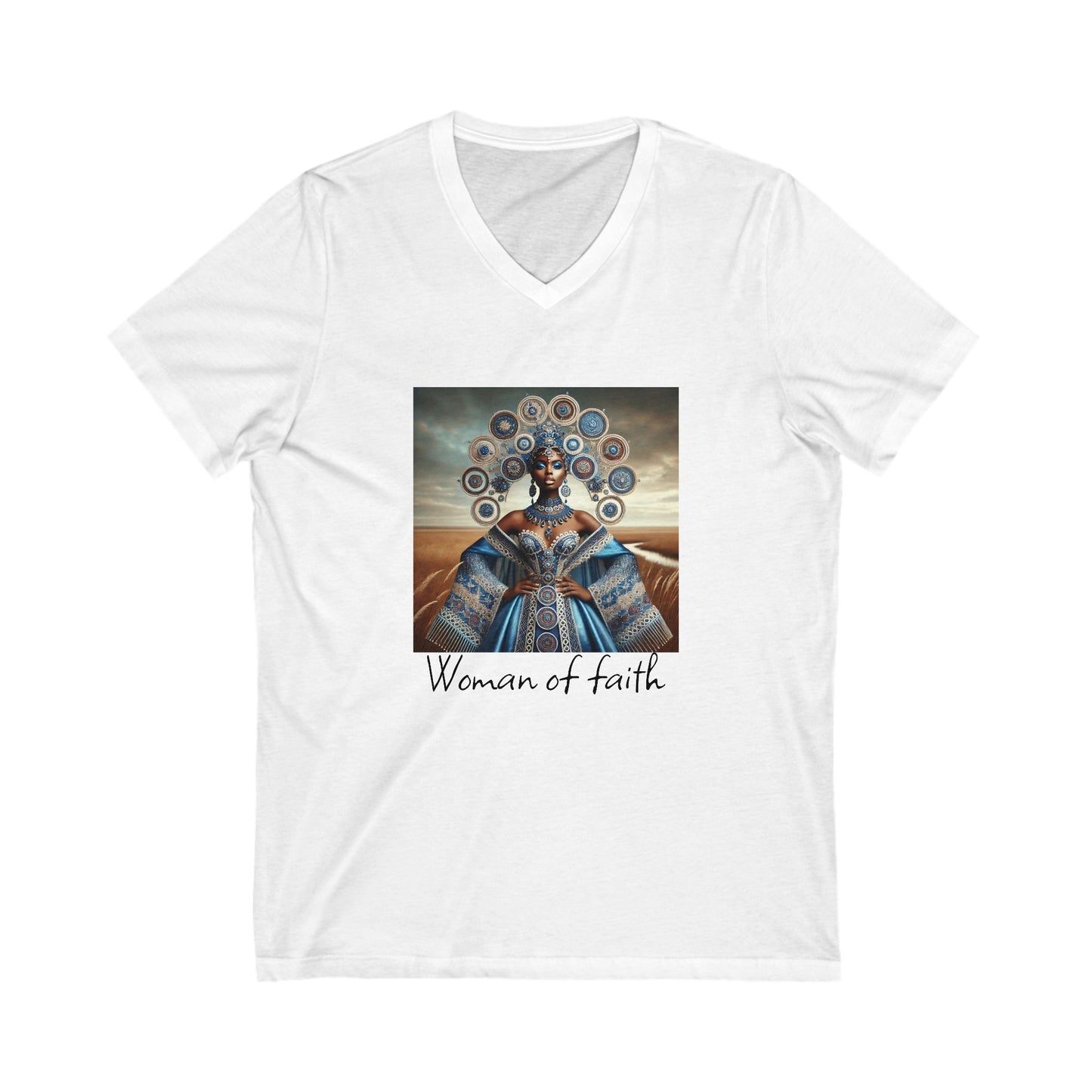 Unisex Jersey Short Sleeve V-Neck Tee