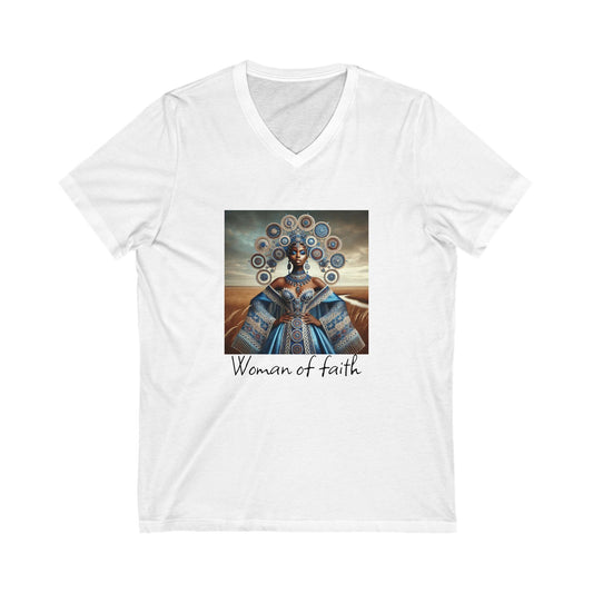 Unisex Jersey Short Sleeve V-Neck Tee